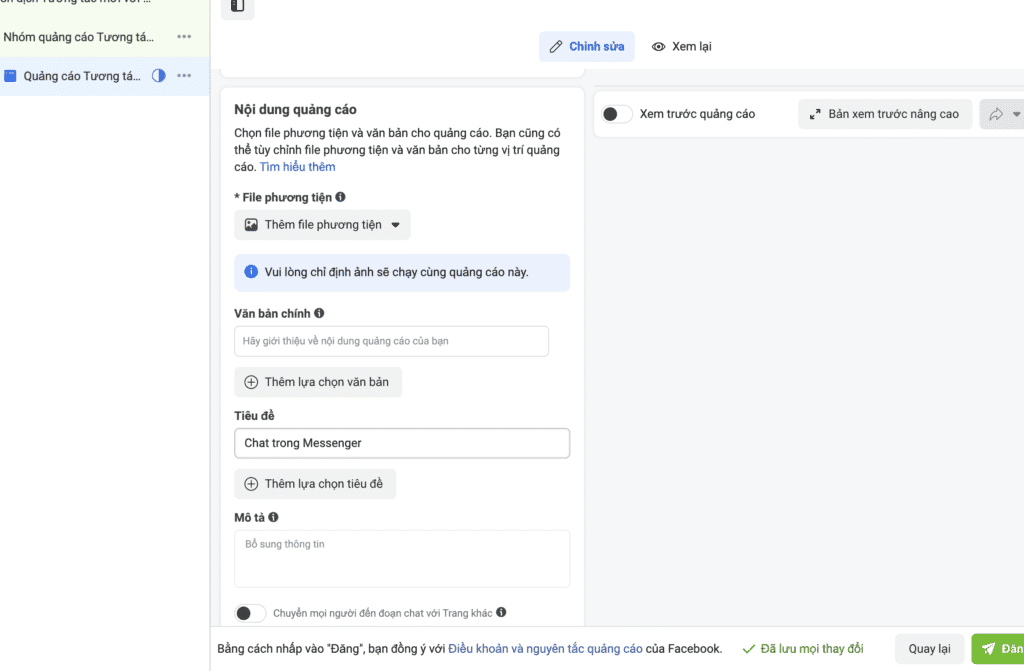 Trình quản lý quảng cáo của Facebook