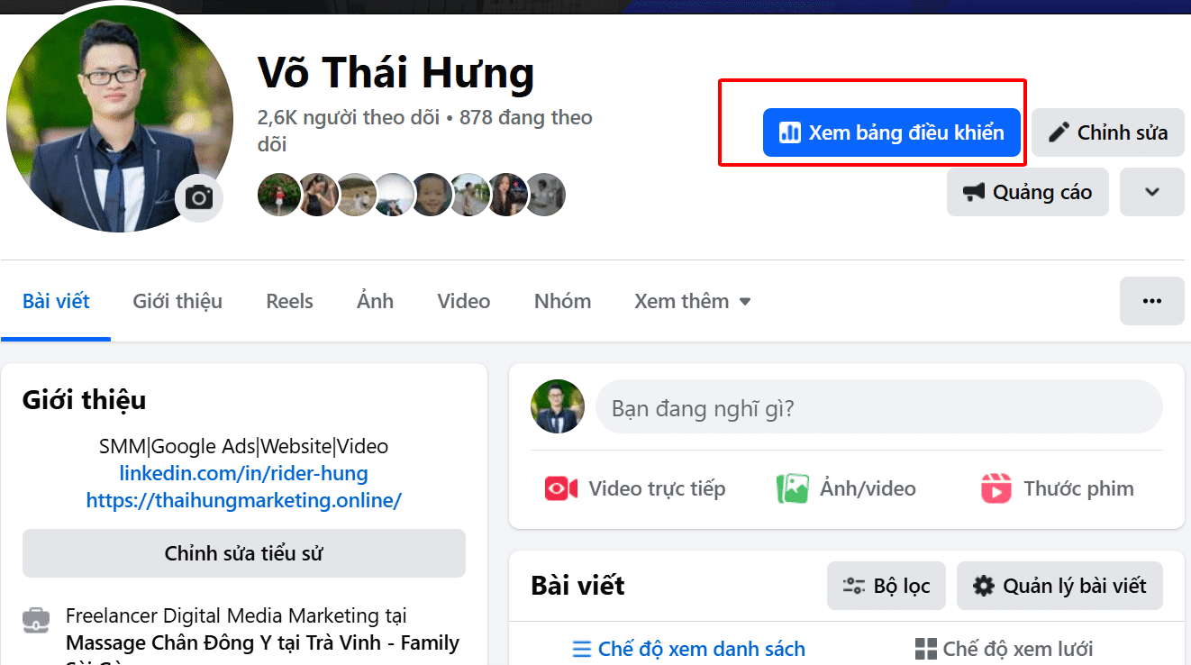 che do chuyen nghiep trang ca nhan- 2 Trang cá nhân ở chế độ chuyên nghiệp