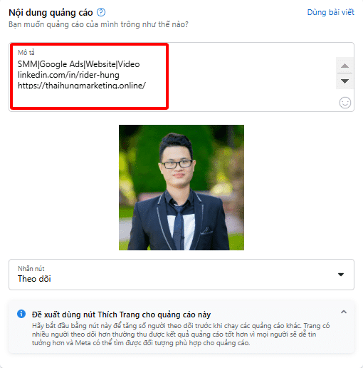 noi dung chay quang cao trang ca nhan- 5 Xây dựng nội dung quảng cáo