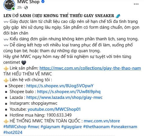 content giay dep 2- 2 Mẫu content giày dép cần thêm thông tin doanh nghiệp