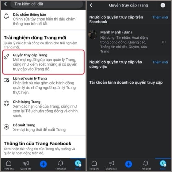 lay lai fanpage bi hack 2- 4 Chỉ phân quyền quản trị viên cho social media manager