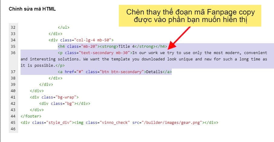 nhung fanpage vao website 2- 4 Copy code để nhúng Fanpage vào web