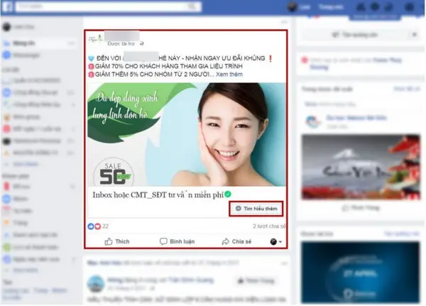 nội dung quảng cáo Facebook cho spa tại Tiền Giang