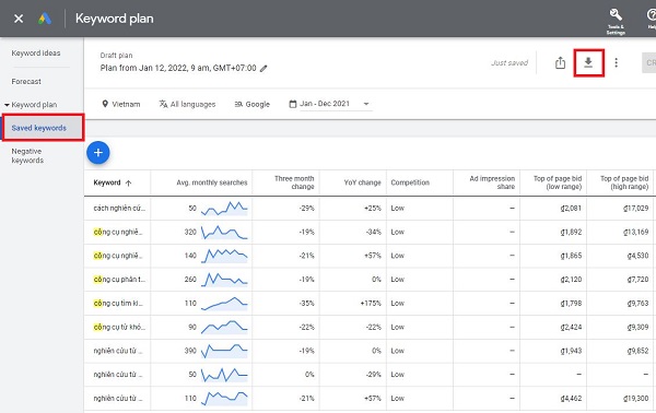 Thiết Kế Web Spa Tiền Giang - Đột Phá Doanh Thu Thời Đại 4.0 Keyword plan