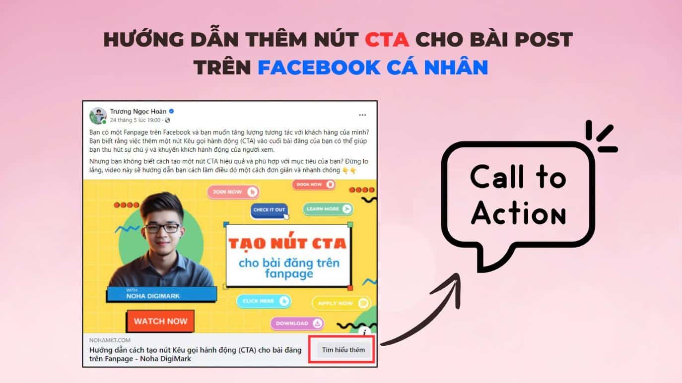 viet content keu goi 3.1- 4 Tích hợp CTA với content kêu gọi trên facebook