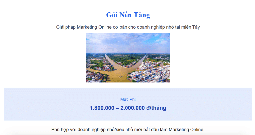 bao gia dich vu marketing online- 6 báo giá dịch vụ quảng cáo Facebook giá rẻ tại Cần Thơ