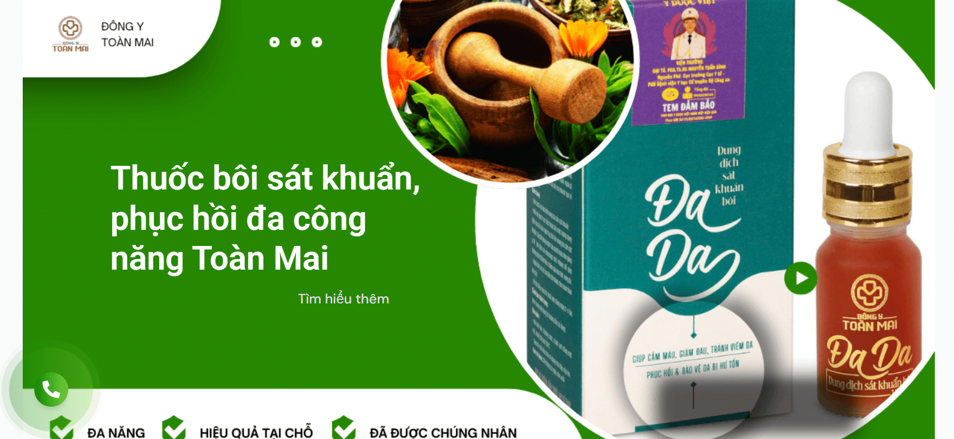 Thiết kế website đông y Toàn Mai