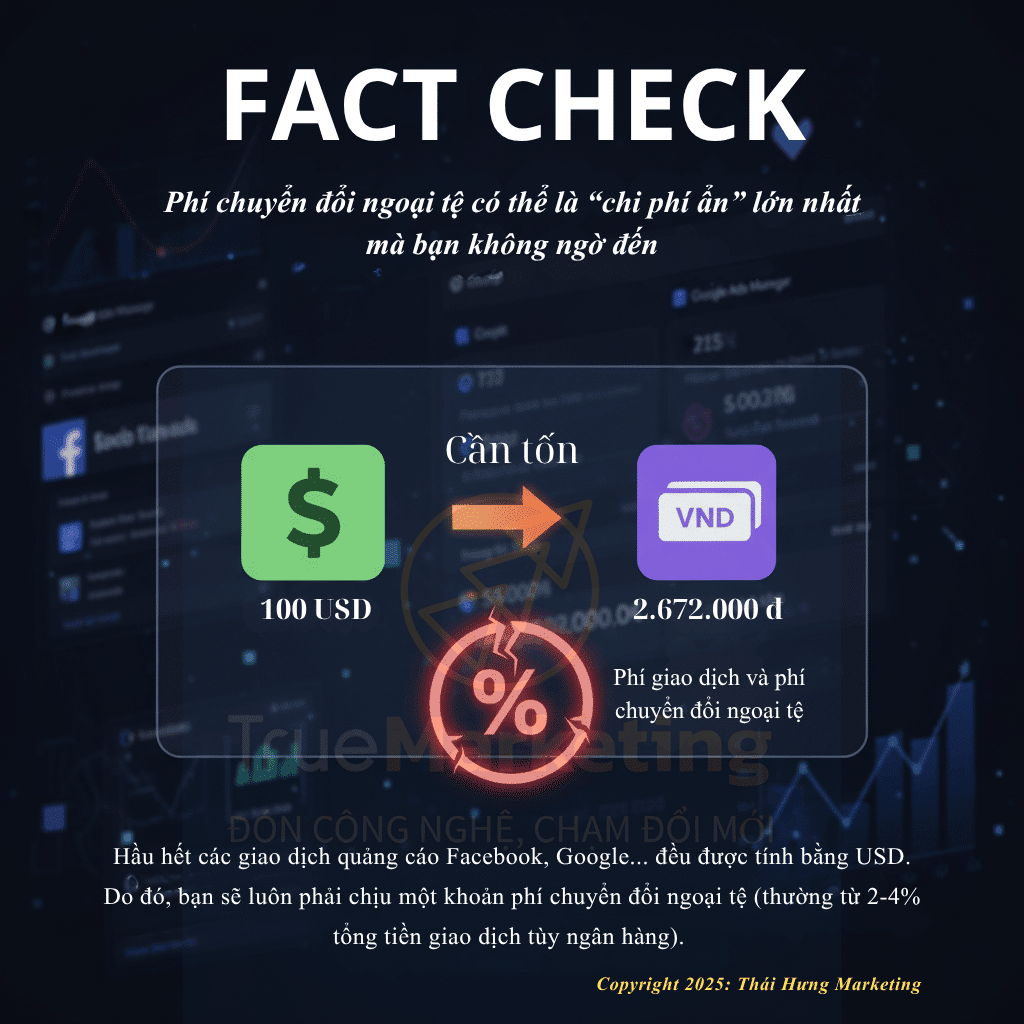 fact check về phí giao dịch ngoại tệ là nguyên nhân làm cho không thể nào có thẻ visa chạy quảng cáo không mất phí